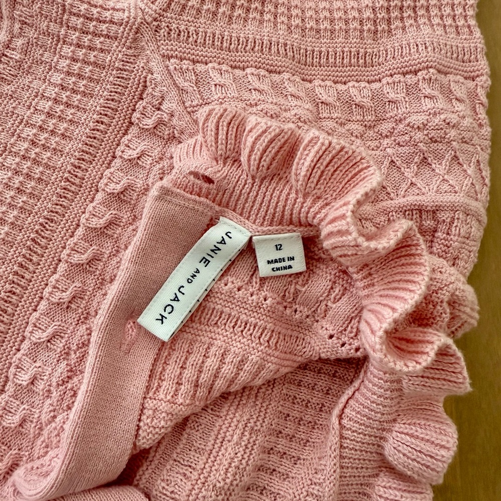 Janie and Jack The Heights Sweater Top in Peachskin Girls size 12 - Picture 3 of 4